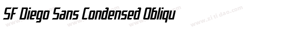 SF Diego Sans Condensed Oblique字体转换